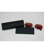 Authentic Cartier C Decor Gold Metal Red Lens Men&#39;s Rectangle Sunglasses... - $22,154.37 MXN