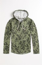 MEN&#39;S HURLEY CAMO DOUBLE THIN PULLOVER HOODIE HENLEY 2-TONED GREEN GUYS NEW - £23.53 GBP