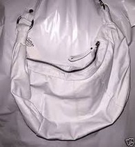 Women&#39;s/Jrs Nollie Handbag Shoulder Strap Purse Hobo White Pleather New $33 - $17.99