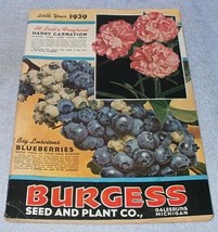Vintage Burgess Seed and Plant Catalog 1939 Galesburg Michigan - £7.82 GBP