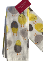 Baby Chicks Eggs Easter Kitchen Towels Bunny Set of 2 NEW Isaac Mizrahi - $11.14