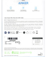 ANKER A2149 20W USB-C CHARGER BLOCK W/6&#39; CABLE (2-PACK) WHITE - NEW! - $19.98