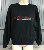 Levi&#39;s Jeans San Francisco Embroidered Small Black Sweatshirt  - $30.22