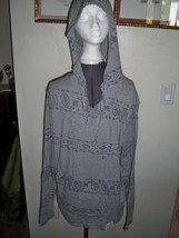 Men&#39;s Guys Aeropostale Aero Lightweight Gray Paisley Print Hoodie New $54 - £31.96 GBP