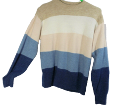 Womens S M Sweater Striped Polyester Acrylic Pullover Winter H&amp;M LOGG - £7.81 GBP