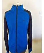 MEN&#39;S GUYS NIKE FULL ZIPUP MOCK TURTLENECK HOODIE BLUE BLACK SLEEVES NEW... - $886.33 MXN