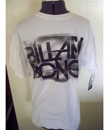 MEN&#39;S GUYS BILLABONG TEE T SHIRT WHITE BLACK BILLABONG LOGO/FADED PRINT ... - £14.13 GBP