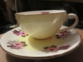 Vintage Hamilton England Bone China floral porcelain Teacup &amp; Saucer - $9.49