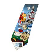 Looney Tunes Neck Tie Bugs Bunny Airplane USPS Stamp Collection Vintage ... - €33,34 EUR