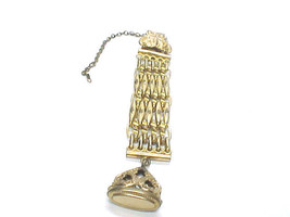 Antique VICTORIAN GOLD FILLED POCKET WATCH FOB and CHAIN-Signed F.M. Co-... - £176.93 GBP