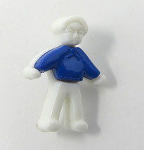 Little Boy Shank Button 3/4&quot; Tall Plastic Vintage Blouse Shirt Costume  ... - £7.75 GBP