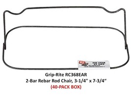 Grip-Rite RC368EAR 2-Bar Rebar Rod Chair, 3-1/4&quot; x 7-3/4&quot; (40-PACK BOX) - $29.70