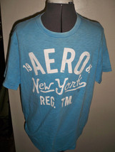 Men's Guys Aeropostale Aero New York Reg. Tm. Tee T Shirt Blue White New $25 - $17.99