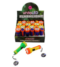 24 Pack Double White LED Mini Flashlight with Carry Strap W Display - £29.59 GBP