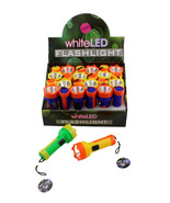 24 Pack Double White LED Mini Flashlight with Carry Strap W Display - £31.27 GBP