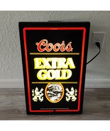 Original 1985 Coors Extra Gold Beer Lighted Sign Bar Pub Vintage Alcohol... - $150.90 CAD