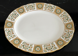 Royal Crown Derby Green Derby Panel 13&quot; Bone China Oval Serving Platter - $299.00