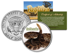 RATTLESNAKE * Collectible Reptiles * JFK Kennedy Half Dollar U.S. Colorized Coin - £6.95 GBP