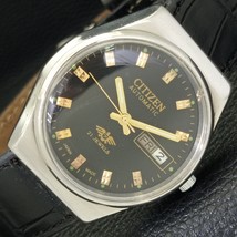 VINTAGE CITIZEN AUTOMATIC 8200 JAPAN MENS BLACK COLOR DIAL WATCH a434830-1 - $24.99