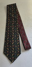 Vintage Tommy Hilfiger Fishing Trout Green Silk Necktie Neck Tie Made in... - $350.81 MXN
