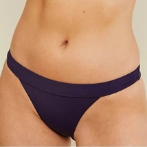 Andie Swim The Banded Cheeky Bikini Bottom Stretch Navy Blue L - £22.73 GBP