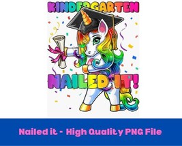 Rainbow Dabbing Unicorn Nailed It PNG Bundle Download | Kindergarten Gra... - £1.97 GBP