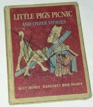DISNEY LITTLE PIG&#39;S PICNIC VINTAGE 1938 HARDBOUND BOOK - £11.70 GBP