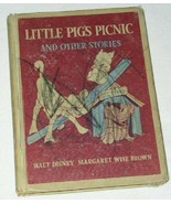 DISNEY LITTLE PIG&#39;S PICNIC VINTAGE 1938 HARDBOUND BOOK - £11.71 GBP