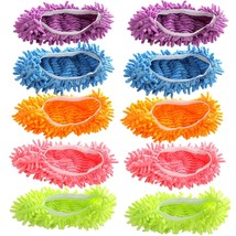 Acronde 5Pairs Multi Function Duster Mop Slippers Shoes Cover Chenille Fiber Was - $16.99