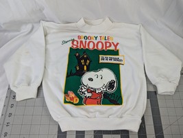 Peanuts Spooky Tales Snoopy Sweatshirt Childs White Peanuts 1973 See Measurement - £26.97 GBP