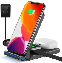 Wireless Charger, 3 in 1 Wireless Charger Station Compatible With Apple - $29.02