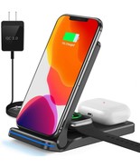 Wireless Charger, 3 in 1 Wireless Charger Station Compatible With Apple - $29.02