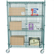 NSF Mobile Green Wire Security Cage Kit - 18 inch x 48 inch x 69 inch - $1,051.43