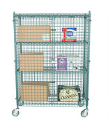 NSF Mobile Green Wire Security Cage Kit - 18 inch x 48 inch x 69 inch - $1,051.43