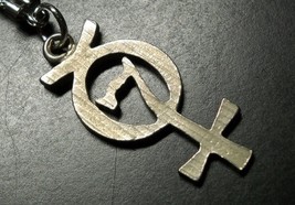 Mercury Number 7 Key Chain Silver Colored Mesh Connector Astrology Numerology - £5.50 GBP