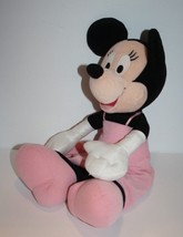 Disney Pink Princess Minnie Mouse 15&quot; Long Dress Soft Toy Plush Stuffed Doll - £8.53 GBP