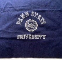 Wool Penn State Stadium Lap Blanket 60” x 37” Double Sided Logo Vintage - £51.43 GBP