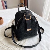 Brand Women Small Backpack Cotton and Pu Leather Backpafor Teenager Girls Fashio - £53.99 GBP