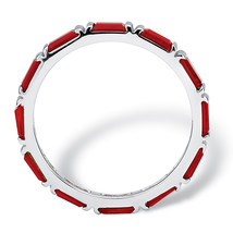 PalmBeach Jewelry Birthstone Sterling Silver Eternity Ring-July-Ruby - $33.82