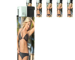 French Pin Up Girls D4 Lighters Set of 5 Electronic Refillable Butane  - $15.79