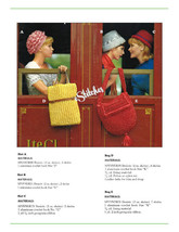 1960s Hats Bucket, Flower Brimmed Hat &amp;2 Purses - 5 Crochet patterns (PDF 1641) - £4.38 GBP