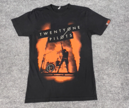 Twenty One Pilots Band Music T-Shirt 2017 Tour Mens Small Black Cotton A... - $12.89