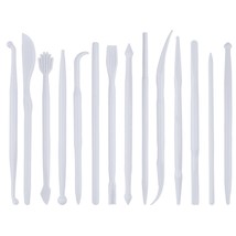 Set Of 14 Mini Plastic Crafts Clay Modeling Tool For Shaping And Sculpting (Whit - £11.74 GBP