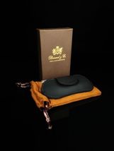 Brizard and Co Genuine Caiman Alligator Black & Yellow V Cigar Cutter w Pouch image 3