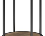 Jenna Industrial 18 Inch Wide Metal Round Accent Side Table In Warm Grey... - $273.99