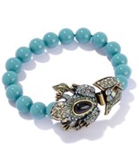 Heidi Daus &quot;Leaping Frog&quot; Blue Beaded Bracelet 8&quot;L  - £57.27 GBP