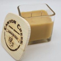 NEW Canyon Creek Candle Company 9oz Cube jar PECAN &amp; PRALINE scented Han... - £15.10 GBP