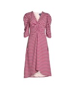 Women’s Scoop Ruched Front Dress 3/4 Sleeve Houndstooth S(4-6) - $27.74 CAD