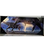 3D Lenticular Dinosaurs Wall Art T-Rex Battle Lightning Depth Illusion D... - $40.68 CAD