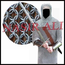 Aluminium Round Riveted Chainmail Shirt 9MM 16G Reenactment Medieval Cos... - £195.87 GBP